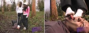 cucciolopage-505模特俩女王野外运动鞋践踏羞辱畜生泥地践踏满嘴泥