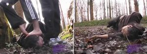 cucciolopage-505模特俩女王野外运动鞋践踏羞辱畜生泥地践踏满嘴泥